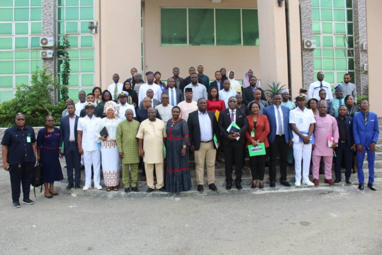 Group photograph after the ACETEL/Digitalfootprints Open ceremony at NOUN headquarters Abuja
