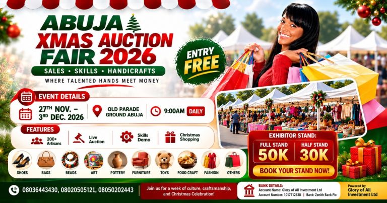 Abuja Xmas Auction and Handicrafts Fair 2026 Announced